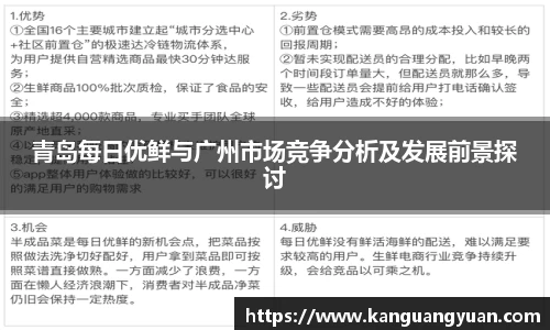 青岛每日优鲜与广州市场竞争分析及发展前景探讨